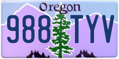 OR license plate 988TYV