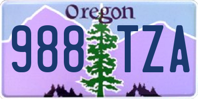 OR license plate 988TZA