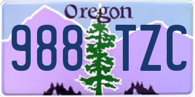 OR license plate 988TZC