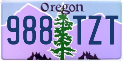 OR license plate 988TZT