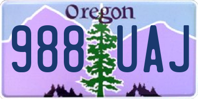 OR license plate 988UAJ
