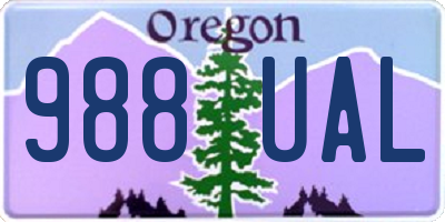 OR license plate 988UAL