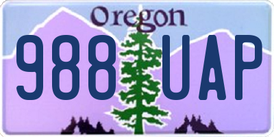OR license plate 988UAP