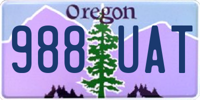 OR license plate 988UAT