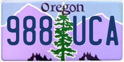 OR license plate 988UCA