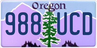 OR license plate 988UCD