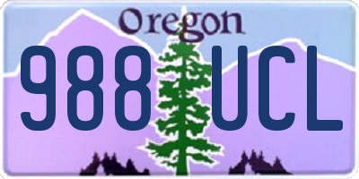OR license plate 988UCL