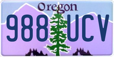 OR license plate 988UCV