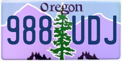 OR license plate 988UDJ