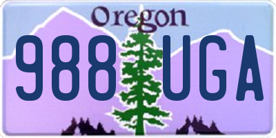 OR license plate 988UGA