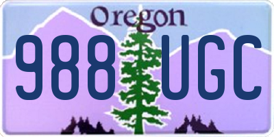 OR license plate 988UGC