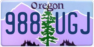 OR license plate 988UGJ