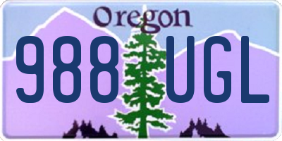 OR license plate 988UGL