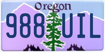 OR license plate 988UIL