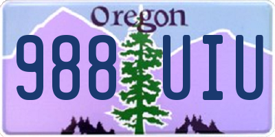 OR license plate 988UIU