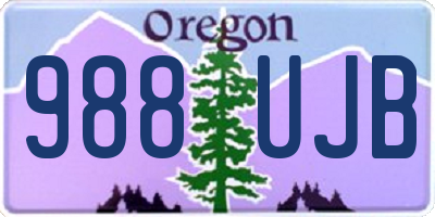OR license plate 988UJB