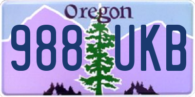 OR license plate 988UKB