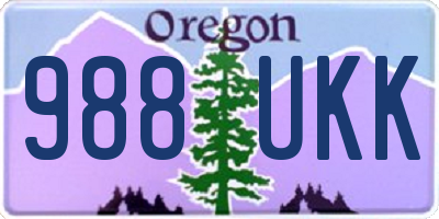 OR license plate 988UKK