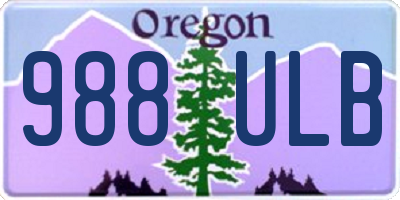 OR license plate 988ULB
