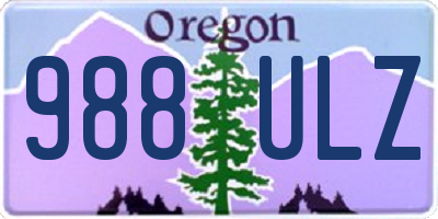 OR license plate 988ULZ