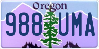 OR license plate 988UMA