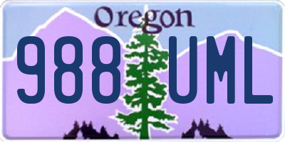 OR license plate 988UML