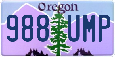 OR license plate 988UMP
