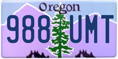 OR license plate 988UMT