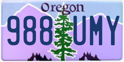 OR license plate 988UMY