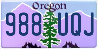 OR license plate 988UQJ