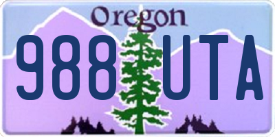 OR license plate 988UTA