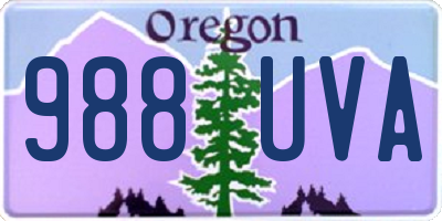 OR license plate 988UVA