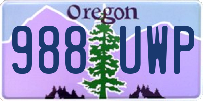 OR license plate 988UWP