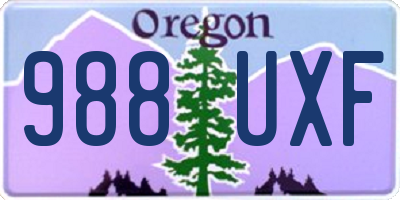 OR license plate 988UXF