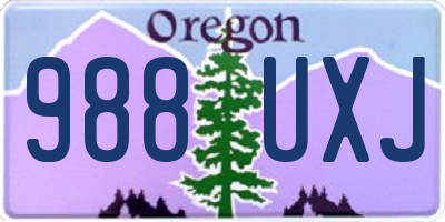 OR license plate 988UXJ