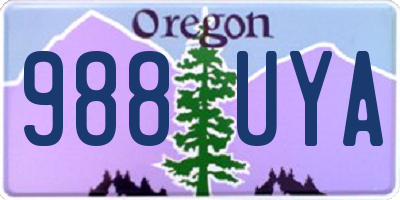 OR license plate 988UYA