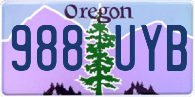OR license plate 988UYB