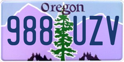 OR license plate 988UZV