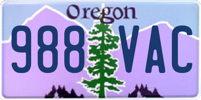 OR license plate 988VAC