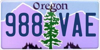 OR license plate 988VAE