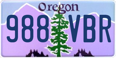 OR license plate 988VBR