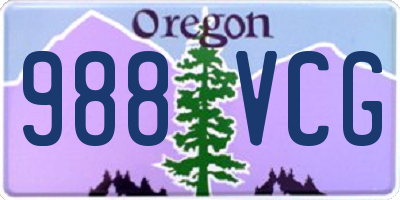 OR license plate 988VCG