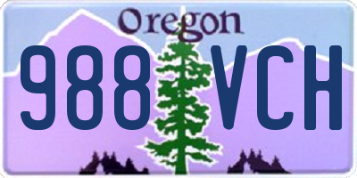 OR license plate 988VCH