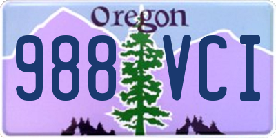 OR license plate 988VCI
