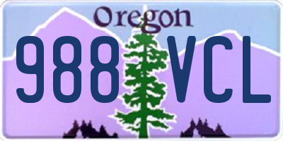 OR license plate 988VCL