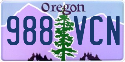 OR license plate 988VCN