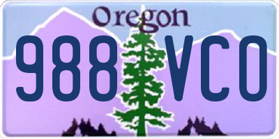 OR license plate 988VCO
