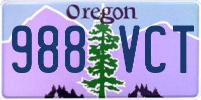 OR license plate 988VCT