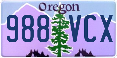 OR license plate 988VCX