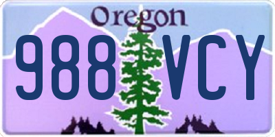 OR license plate 988VCY